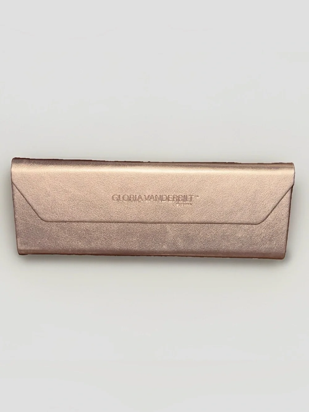Gloria Vanderbilt Sunglass Eyeglass Hard Case Metallic Rose Magnet Shut 6.5